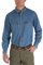 Wrangler Men's Logger Twill Long Sleeve Workshirt SHIRT, Antique Navy, XL