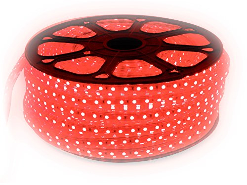 LED Strip Lichtband flexband 230 Volt mit 60x 5050 SMD pro Meter Rot 10 Meter