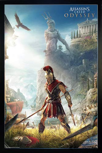 Assassin's Creed Odyssey Poster Keyart (66x96,5 cm) gerahmt in: Rahmen schwarz