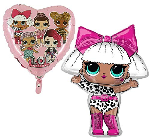 Toyland® LOL Surprise Baby Pink Dotty Herzförmiger Folienballon UND 35 LOL Surprise Diva Girl Ballon