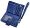AOXONEL Petit Portefeuille en Cuir à Deux Volets pour Femme avec Blocage RFID avec Porte-Cartes et fenêtre pour Carte d'identité Violet 3, Violet3, Small, Vintage (Blue)