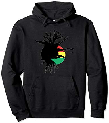 Rasta Dreads Äthiopische Flagge Reggae Roots Rastafarian Jamaika Pullover Hoodie