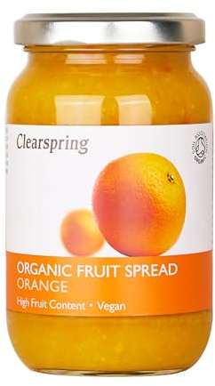 Clearspring Organic Orange Fruit Spread | 280g | No Refined Sugar | High Fruit Content | Fat Free | Vegan | New Improved Recipe