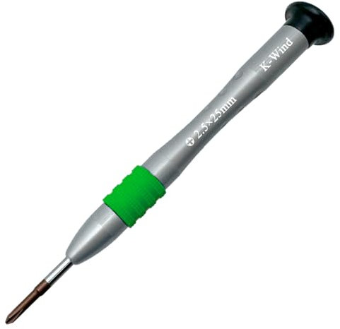 Präzisions-Phillips-Schraubendreher 2.5 mm #00, Kreuzschlitzschraubendreher PH00 für Kreuzschlitzschraube, rutschfester Griff, S2-Stahlkopf, Drehkappe, Reparaturwerkzeug für Spielzeugelektronik