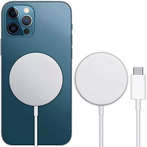 Cargador MagSafe Compatible con iPhone 12 iPhone 13 iPhone 14 Airpods. Cargador Inalámbrico Magnético De Carga Rápida 15W. (NO Incluye Adaptador)