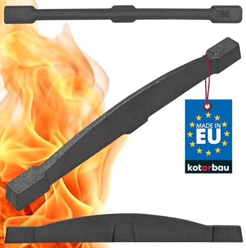 KOTARBAU® - Rejilla de Chimenea de Hierro Fundido (280 mm, Rejilla de Hierro Fundido, para Inserto, poele a Madera, Chimenea, Rejilla de Hierro Fundido, Chimenea