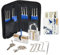 30 Pieces Lock Picking Tool Set With 2 Transparent Training Locks and Updated Version Card Kit - 4 Training Levels for Beginner and Locksmith