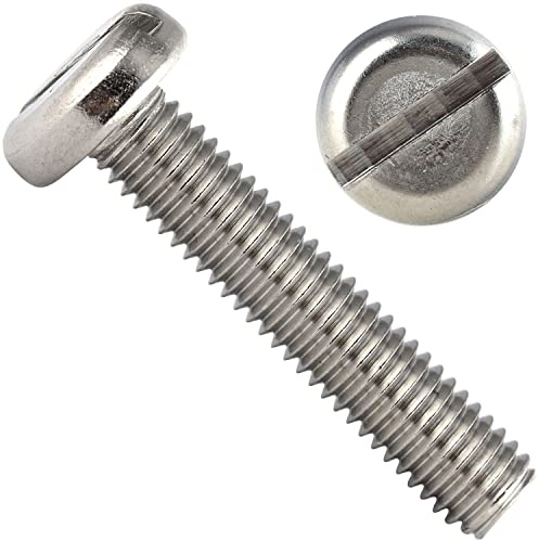 OPIOL QUALITY® Flachkopfschrauben mit Schlitz DIN 85 / ISO 1580 M8x30mm aus Edelstahl A2 V2A (10 Stück) Maschinenschraube Schlitzschrauben Schrauben Flachkopf