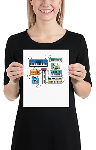 Humorvolles Schlagzeug Elektronischer Musiker Synthesizers Enthusiast Neuheit Poster