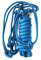 Generic Knotenhalfter mit Ringen + Zügel mit Snaps Länge ca. 300cm fwf Qualität (Türkis)