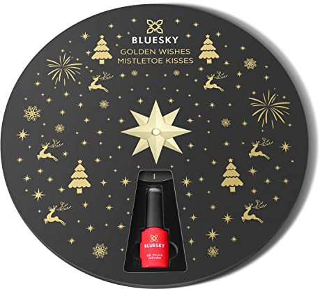Bluesky Gel Nail Polish, '12 Gels of Christmas' Advent Calendar and Gift Set in Gift Box (12 x 5ml Gels), Requires Curing Under LED UV Nail Lamp