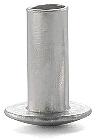 CREULT Aluminium Fachwerkkopf Nieten M4 x 8mm Länge halbhohle runde Perkussionsnieten glatter Körper blinde Hardware-Befestigungen Aluminium (100pcs)