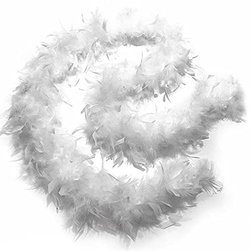 Ghirlanda Boa di Piume Bianco addobbi Decorazioni Natalizi per Albero di Natale CM 180 Ornamento allestimento casa