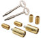 EAI Sash Window Stop for Security and Ventilation | Polished Brass | Pack of 2 Stops & 2 Keys