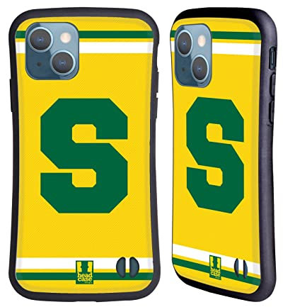 Head Case Designs Verde S Team del College Cover Ibrida Compatibile con Apple iPhone 13