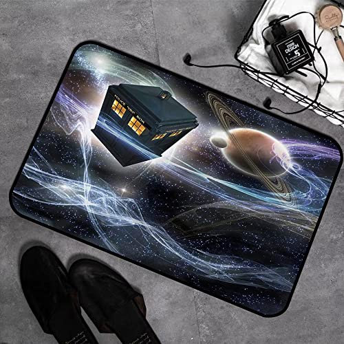 GOSUNA Memory Foam Badezimmer- 40 x 60 cm,Doctor Who Tardis Dans Sternenhimmel-Fantasie-Hintergrund,Badteppich Saugfähige Rutschfester Badvorleger Waschbar Badematte