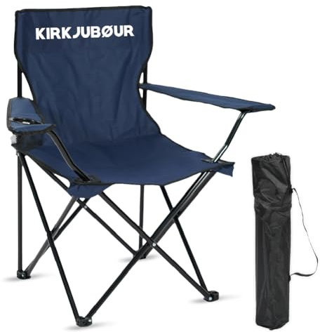 Kirkjubøur® Njörd Campingstuhl Outdoor Camping Klappstuhl Wandern Faltstuhl (Navy)