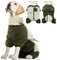PUMYPOREITY Hundeweste Fleece, Rollkragen Hundmantel Winter Weicher Polar-Fleece-Pullover Welpen Warme Winterjacke Schlafanzug für Kleine Mittelgroße Hunde mit Abnehmbarer Rollkragen Kragen(Beige, L)