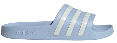 adidas Unisex-Adult Adilette Aqua, Blue/Zero Metallic/Zero Metallic, 6
