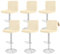 Showgeous 6 Stück Bar Stuhlhussen,Barhocker Abdeckungen Stretch Abnehmbare Esszimmerstuhl Abdeckungen für Kneipentheke,Dining Chair Barhocker Zähler Schonbezüge Esszimmer Stuhl Schonbezug(Beige)
