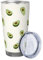 ZaKhs Isolierbecher mit Avocado-Druck, 590 ml, mit Deckel und Strohhalm, Kaffeebecher, Edelstahl, Reisebecher für Damen und Herren