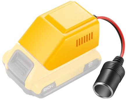 LINGYUE 20V Battery Converter for Dewalt Lithium Battery to 12V 12A,Power Wheel Adapter with Cigarette Lighter Interface for Car Power Tools, Car Refrigerator