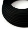 HALOTEC Cavo Elettrico Tessile Nero 5 metri | Cavo per Lampada Decorativo Tessile 2 FilI 2x0,75mm² | Cavo Nastro Filo Tessile per Illuminazione | Filo rivestito in tessuto | Colore Nero