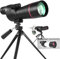 Spektiv für Zielschießen - HD Spektiv mit Stativ Tragetasche & Smartphone Halterung - BAK4 Wasserdicht Spektiv für Vogelbeobachtung Jagd Wildlife Scenery Jagd Wildtiere Stargazing (25-75Z)