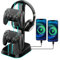 BIFONODKR Soporte y soporte para mando Xbox con luces RGB, estación de carga transparente y base USB para controladores de juegos Xbox Series X/S (negro)