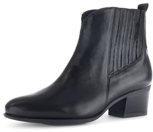 Gabor Damen Chelsea Boots, Frauen Stiefeletten,Moderate Mehrweite (G),Kurzstiefel,uebergangsschuhe,schwarz (Micro),39 EU / 6 UK