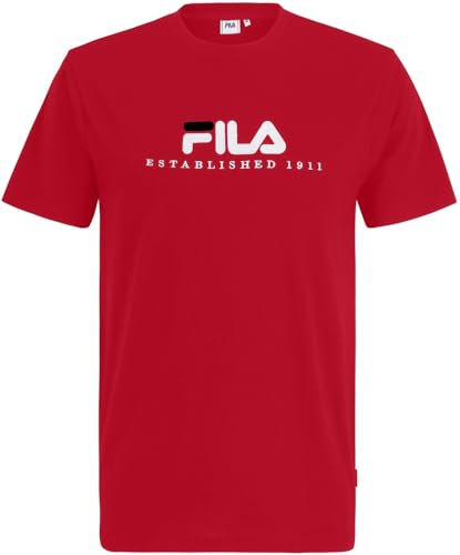 FILA Unisex Brill Tee T-Shirt, True Red, L