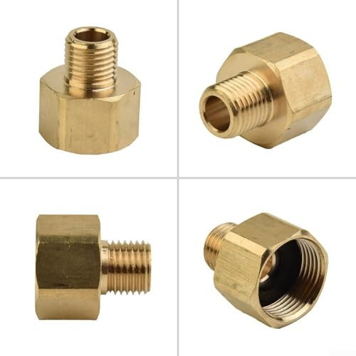 Adaptateur en laiton, Raccord de Tuyau, 22 mm femelle vers 14 mm mâle, parfait pour les nettoyeurs haute pression