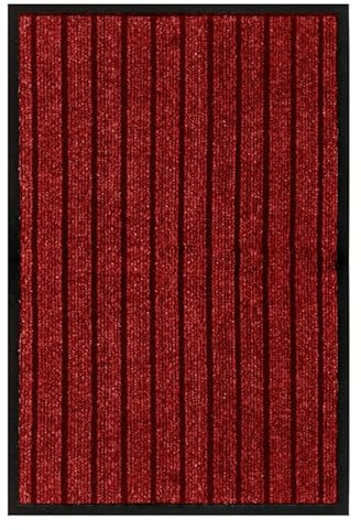 Fit Even Rubber Doormat – Outdoor & Indoor Heavy Duty Washable Non-Slip Doormat for Kitchen Garden, Inside & Outside Floor Mats, Waterproof and Dirt Trapper Entrance Rug Runner (80x300 cm, Red)