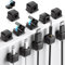 TJYAEKLTD Kabelhalter Kabelclips, 12 Stück Selbstklebend Verstellbare Kabel Organizer, Magnetic Cable Clips für Haushaltsgeräte, Schreibtisch und Nachttisch (black)