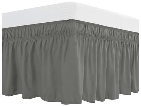 Generisch Decke Billig Rüschen-Wickelbe Flauschige Bettdecke (Grey, C)