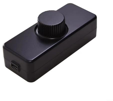 CWOQOCW Dimmer Switch for LED Lamps,Inline Rotatable LED Dimmer Switch,back-cut dimmer 220V thyristor dimmer for LED Lights, Lamp(black)