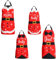 4uds Delantales Navidad, Ajustables para Cocinar en la Cocina 2 Tamaños Impermeables con Bolsillos para Fiestas Navideñas para Cocinar y Hornear en Familia (Rojo)