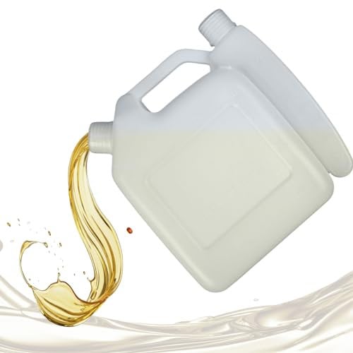 4L Large Capacity Chainsaw Gas Can 25:1/50:1/40:1/20:1 Sturdy 1 Gallon Gas Can 2 Cycle Oil Measuring Cup 2 Stroke Oil Mixing Fuel Tank for Strimmer Cutter Trimmer