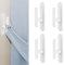 MEKEET 4PCS Self Adhesive Blind Cord Cleats White Safety Blinds Cord Holders Adhesive Wall Hook Wrap Cleats Blind Cord Cleats Proofing for Home Office Window Blinds Curtains Sun Shades Ropes