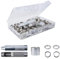 FOGAWA 120 Sets Ösen Werkzeug Kit 16mm Ösen Set Metallösen Kupfer Ösen Scheiben Planenösen Grommet Ösen mit Werkzeugset für Leder, Zelte, Markisen, Schuhe