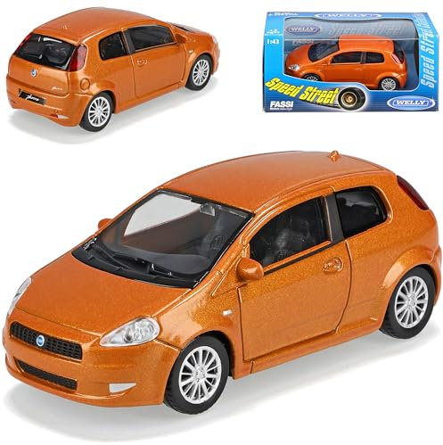 Welly FIAT Grande Punto Orange 1/43 Modellauto Modell Auto