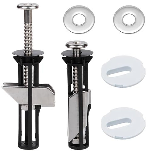 2 Pack Toilet Seat Fittings, Toilet Seat Fixings Toilet Seat Hinge Screws Stainless Steel Screw for Toilet Cover Hinges Universal Toilet Lid Maintenance Accessories