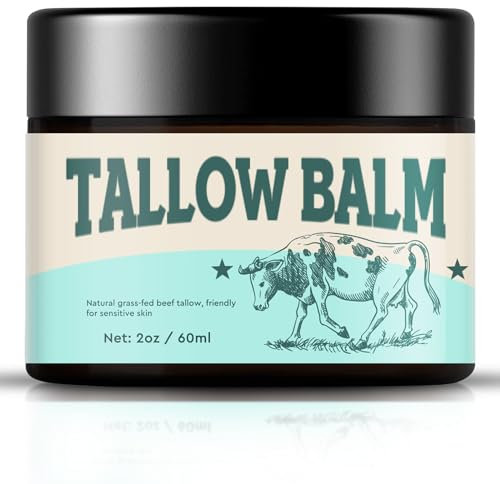 Beef Tallow, Organic Grass Fed Beef Tallow Skin Care, Smooth Skin for Face and Body Beef Tallow Moisturiser, Tallow