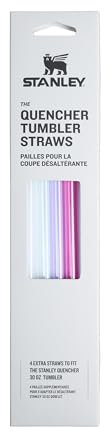 Stanley Straw Set for Quencher H2.0 FlowState Tumbler 0.8L - Replacement Straws - BPA-Free - Dishwasher Safe - 4 Pack
