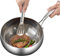 Genérico Wok Pan, Deep Frying Pan with Lid, Titanium Coating Flat Bottom Cookware, Quick Heating Induction Kitchen Tool for Stir Fry, Soup Making, Stewing, Everyday Home Cooking, Silver