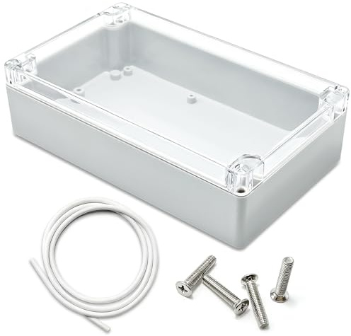 Yonality boite de derivation etanche ip65 electrique exterieur, 200x120x56mm boite de dérivation connecteur de câble, boitier plastique electronique avec couvercle transparent, protection des appareil