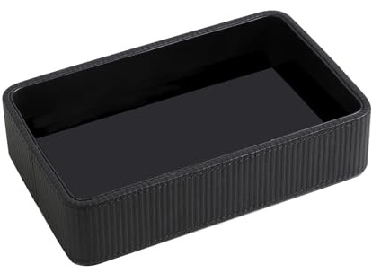 FXSDYHY PU Leather Desktop Storage,Valet Tray,Decorative Tray for Entryway Table to Hold,Versatile Storage for Phone, Jewellery, Office Accessories, Keys, Watch,Wallet