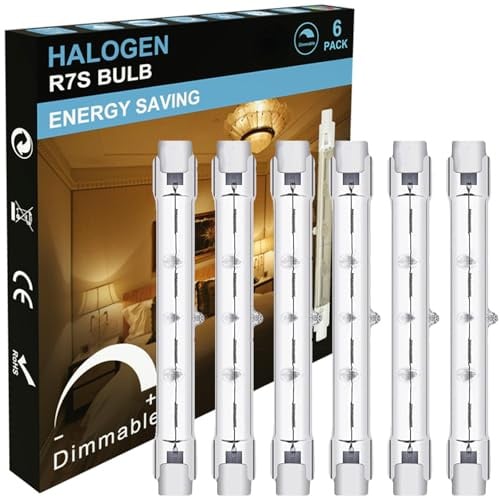 RAGFOZ 6 Stück R7s Halogenstab 230W 118mmDimmbar Halogen Leuchtmittel R7s Warmweiß 4650LM 2800K 230V J78 Halogen Fluterlicht für Arbeitsleuchten, Landschaftsleuchten,Stehleuchten