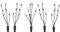 Hellum Gartenstecker Stern 5er Set outdoor, Gartenstecker Weihnachten mit 30 Sternen warmweiß, Weihnachtsbeleuchtung außen Stern 70cm Höhe, Weihnachtsdeko aussen, Weihnachtslichter außen, Trafo 530148