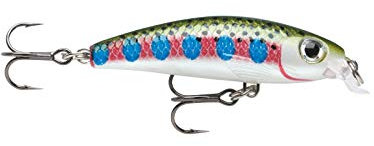 Rapala - Ultra Light Minnow Angelköder - Angelköder mit Spezieller Tauchschaufel - Süßwasser Spinnköder - Lauftiefe 0,6-0,9m - Fischköder 4cm, 3g - Hergestellt in Estland - Rainbow Trout